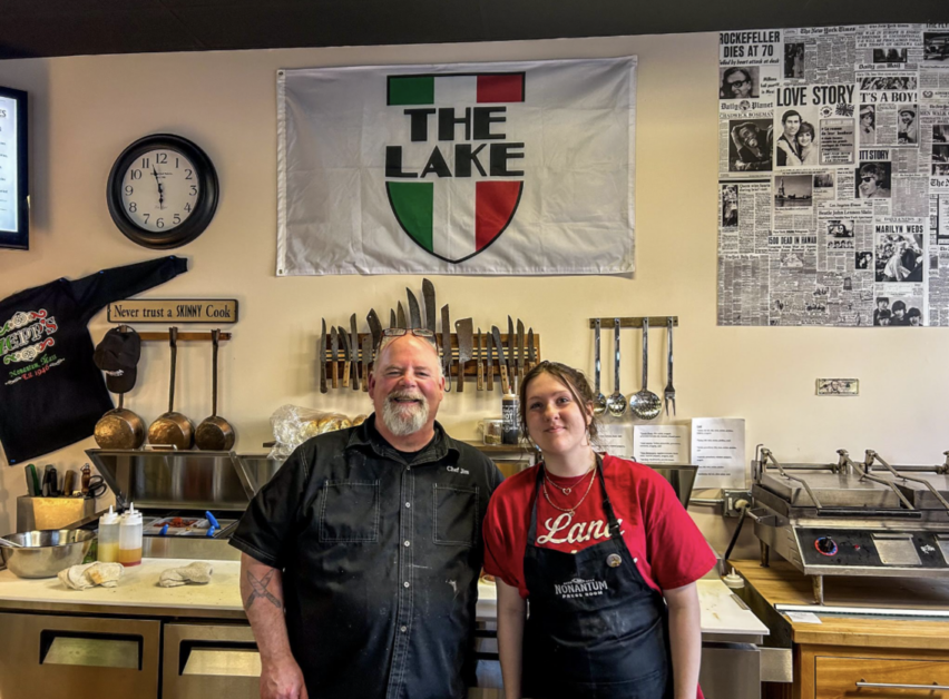 With newspaper-related decorations and accents, the shop’s interior design is a homage to its name. (Riley Del Sesto / Heights Editor)